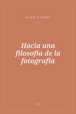 Portada de Hacia una filosofía de la fotografía
