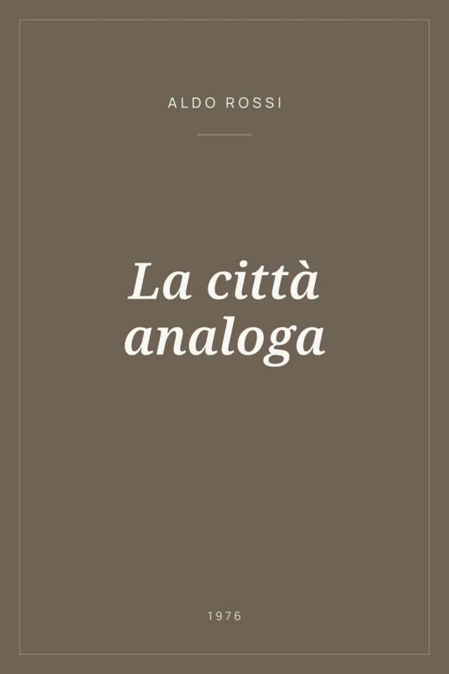 Portada de La città analoga