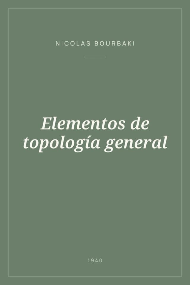 Portada de Elementos de topología general