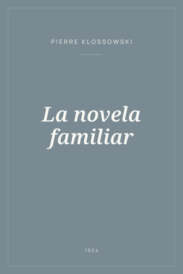 Portada de La novela familiar