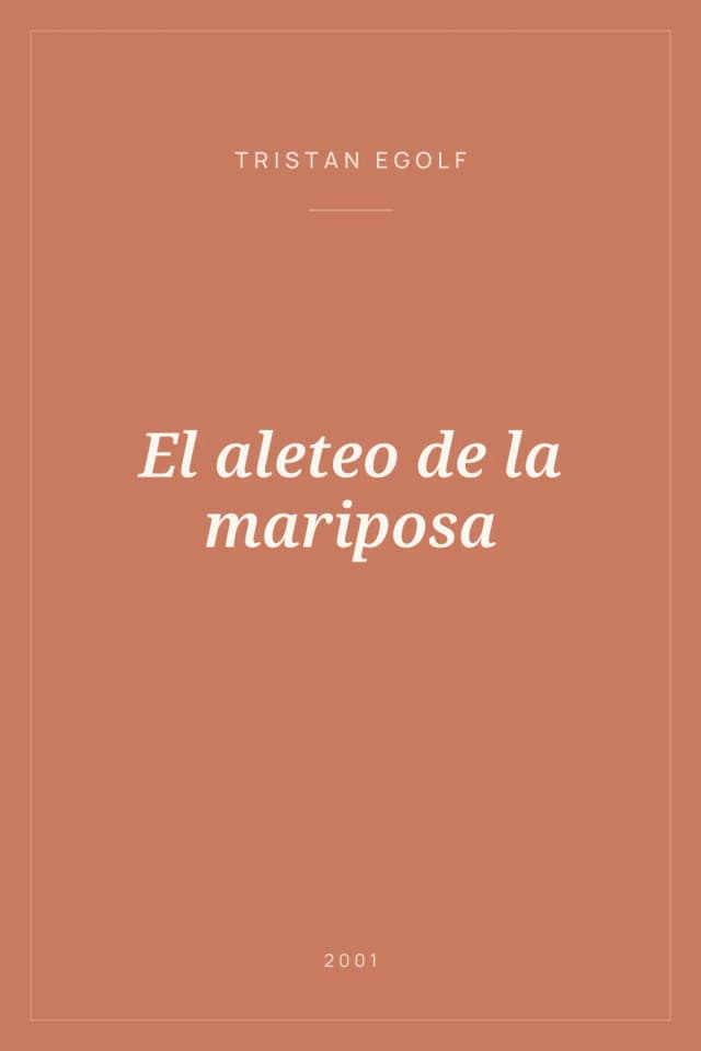 Portada de El aleteo de la mariposa