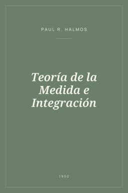 Portada de Teoría de la Medida e Integración