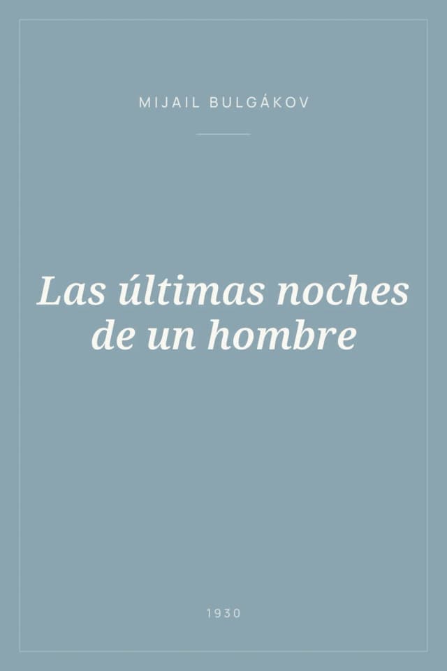 Portada de Las últimas noches de un hombre