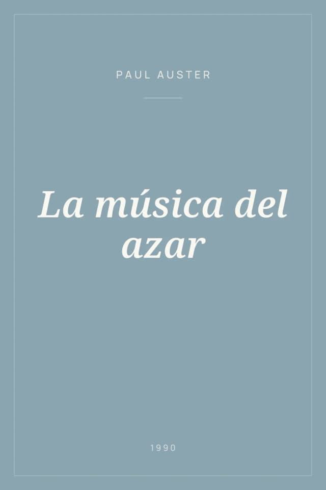 Portada de La música del azar