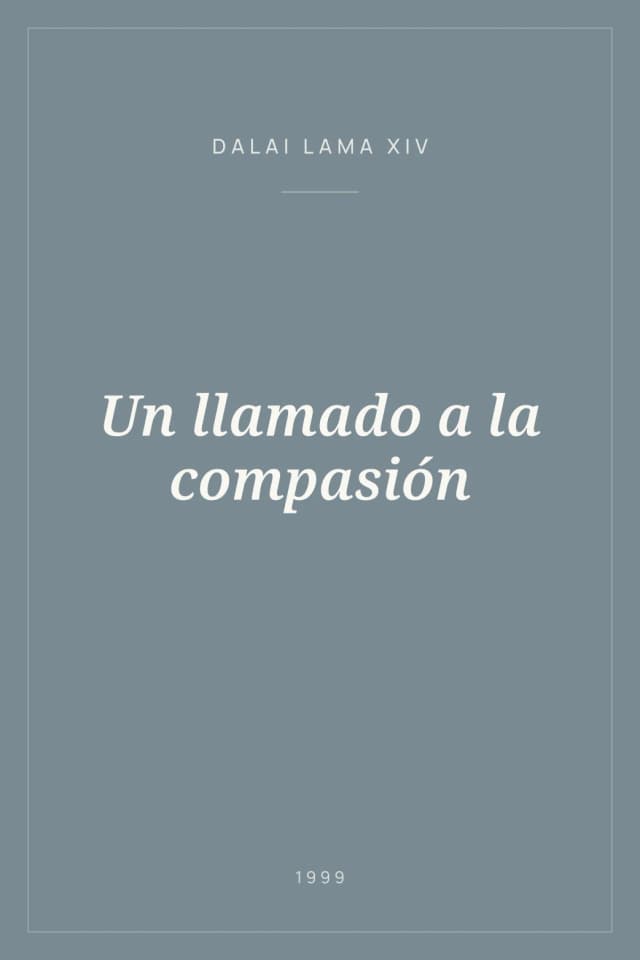 Portada de Un llamado a la compasión
