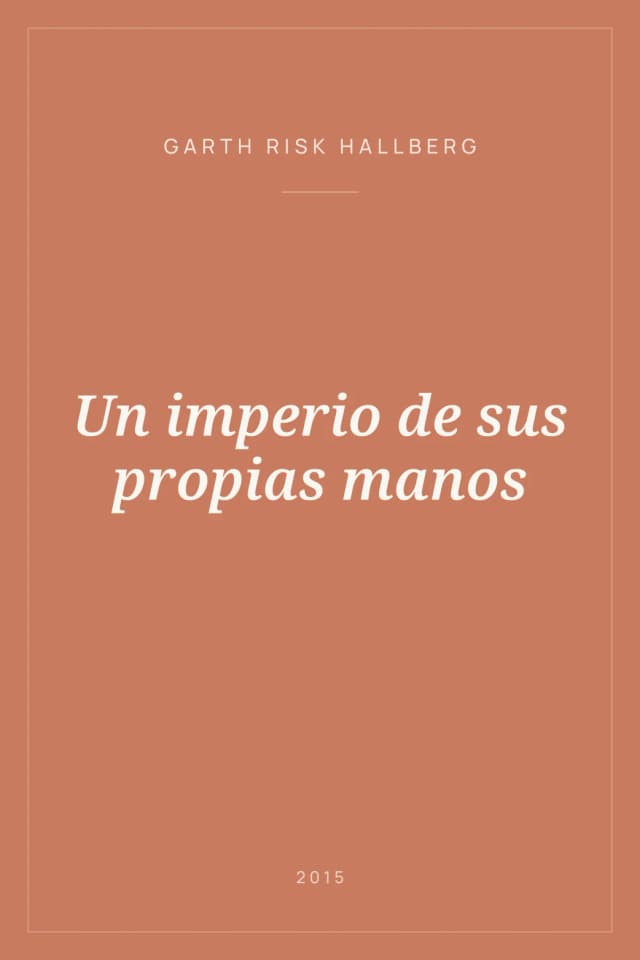 Portada de Un imperio de sus propias manos
