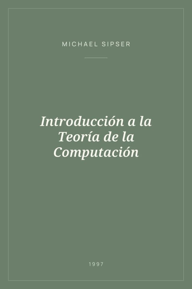 Portada de Introducción a la Teoría de la Computación