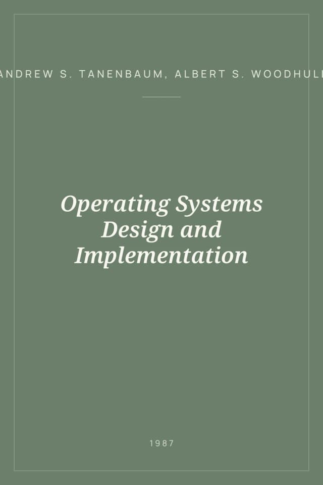 Portada de Operating Systems Design and Implementation