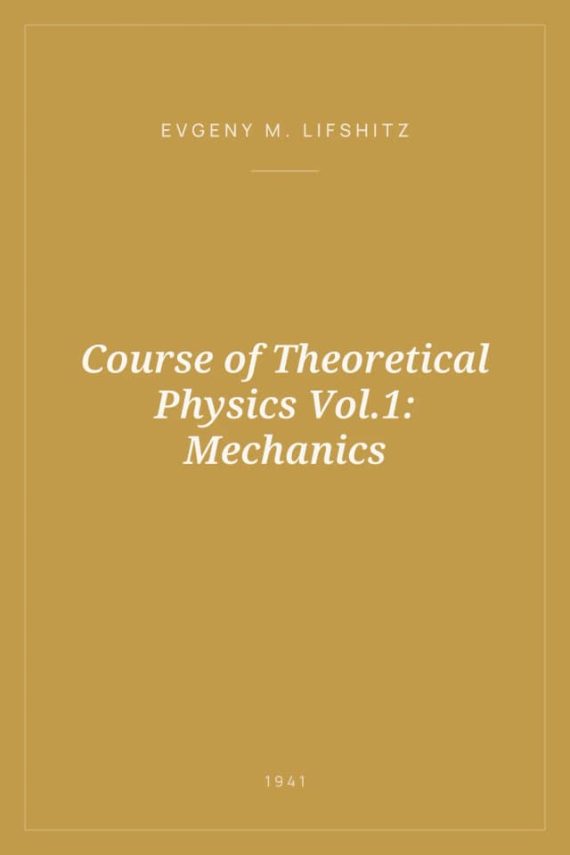 Portada de Course of Theoretical Physics Vol.1: Mechanics
