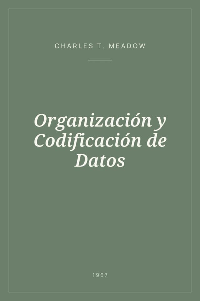 Portada de Organización y Codificación de Datos