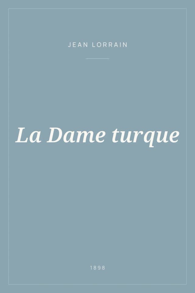 Portada de La Dame turque