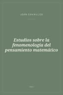 Portada de Estudios sobre la fenomenología del pensamiento matemático