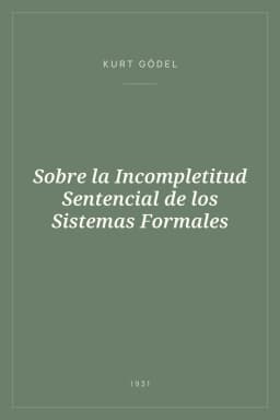 Portada de Sobre la Incompletitud Sentencial de los Sistemas Formales