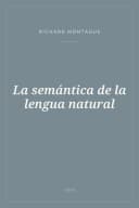 Portada de La semántica de la lengua natural