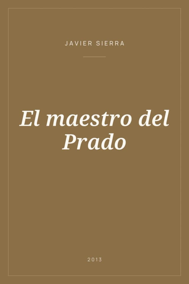 Portada de El maestro del Prado