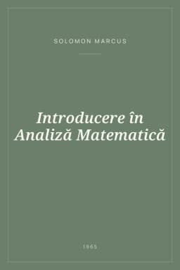 Portada de Introducere în Analiză Matematică