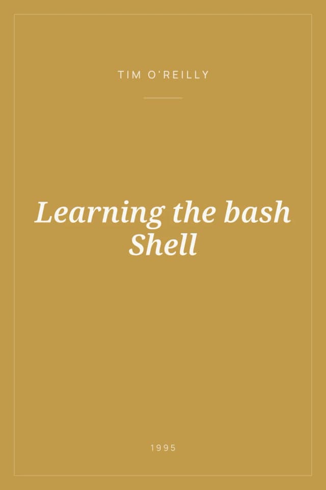 Portada de Learning the bash Shell
