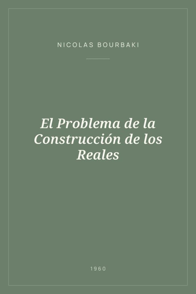 Portada de El Problema de la Construcción de los Reales