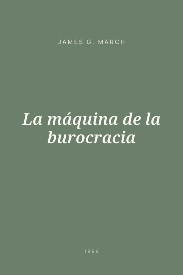 Portada de La máquina de la burocracia