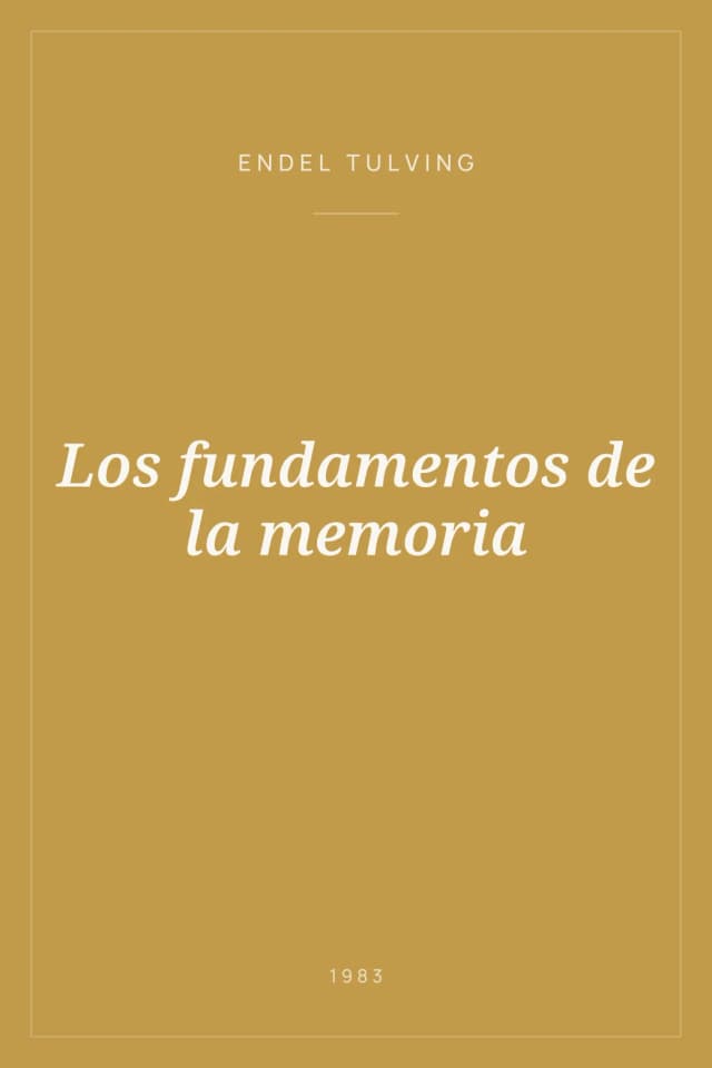 Portada de Los fundamentos de la memoria