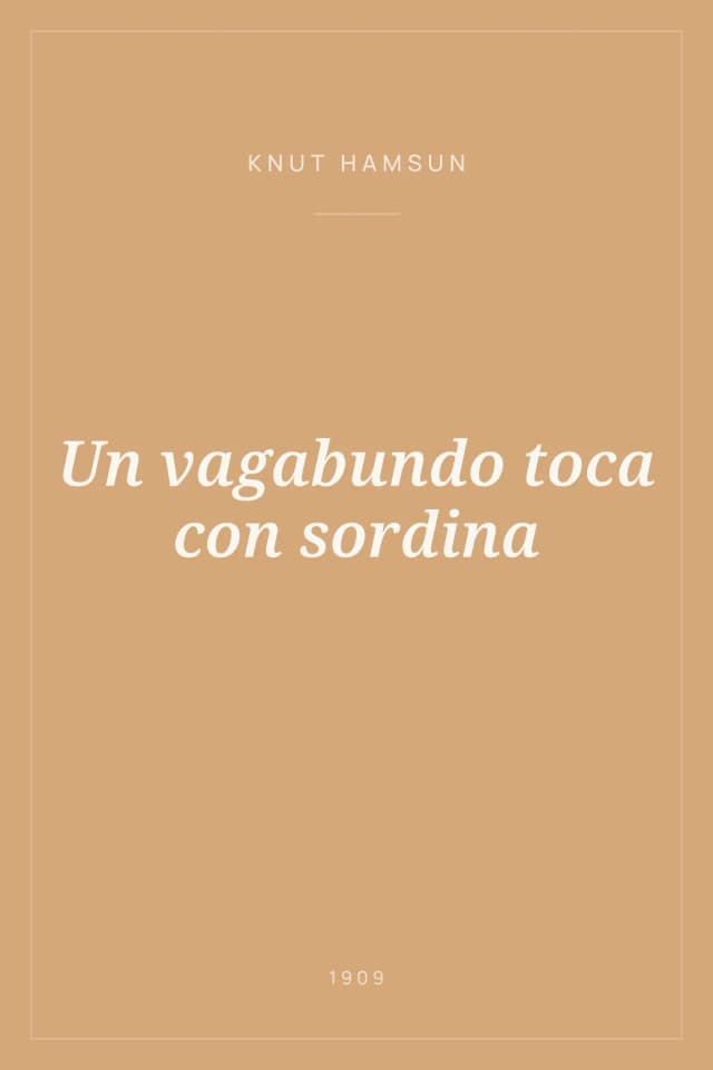 Portada de Un vagabundo toca con sordina