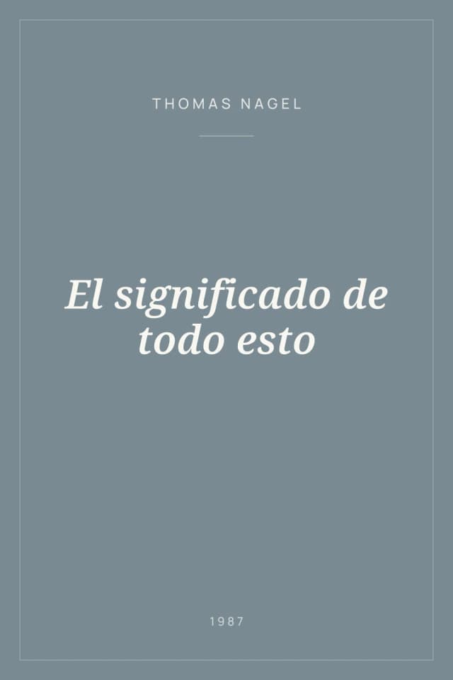 Portada de El significado de todo esto