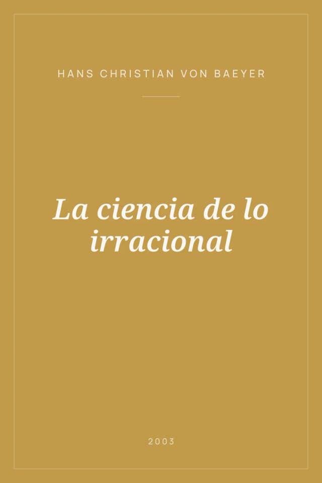 Portada de La ciencia de lo irracional