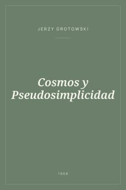 Portada de Cosmos y Pseudosimplicidad