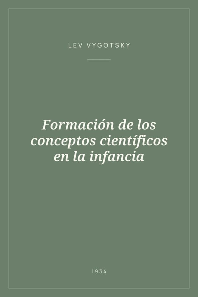 Portada de Formación de los conceptos científicos en la infancia
