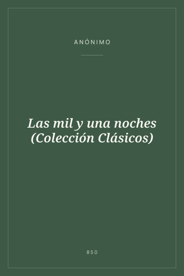Portada de Las mil y una noches (Colección Clásicos)