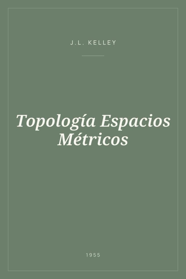 Portada de Topología Espacios Métricos