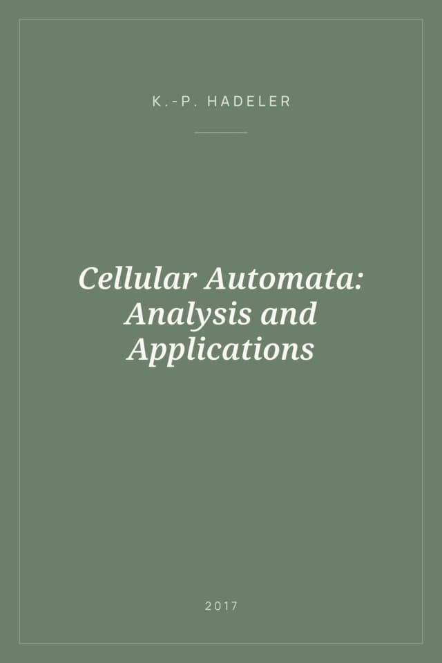 Portada de Cellular Automata: Analysis and Applications