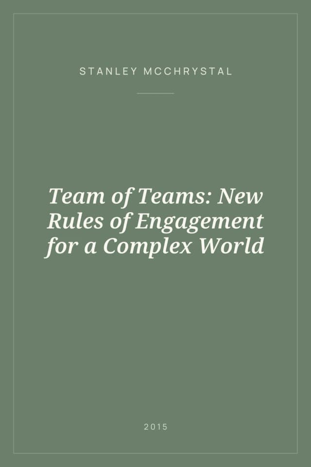 Portada de Team of Teams: New Rules of Engagement for a Complex World