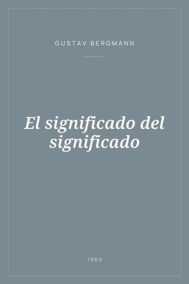Portada de El significado del significado