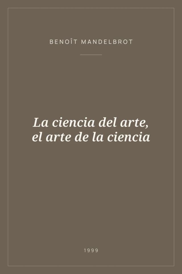 Portada de La ciencia del arte, el arte de la ciencia