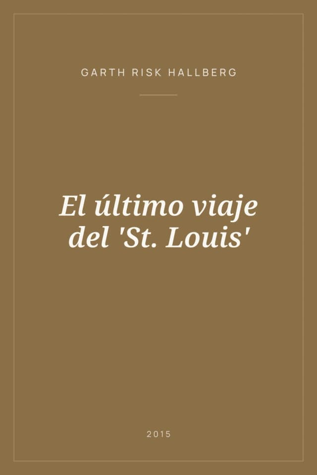 Portada de El último viaje del 'St. Louis'