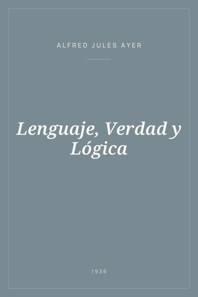 Portada de Lenguaje, Verdad y Lógica