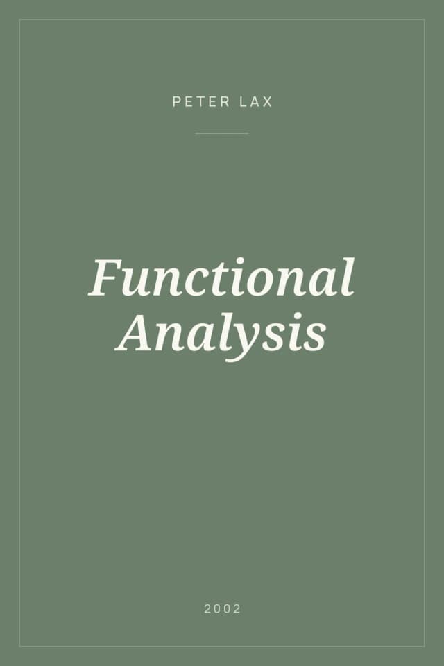 Portada de Functional Analysis