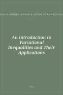 Portada de An Introduction to Variational Inequalities and Their Applications