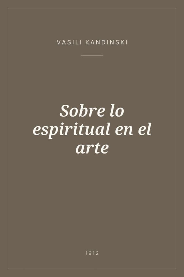Portada de Sobre lo espiritual en el arte