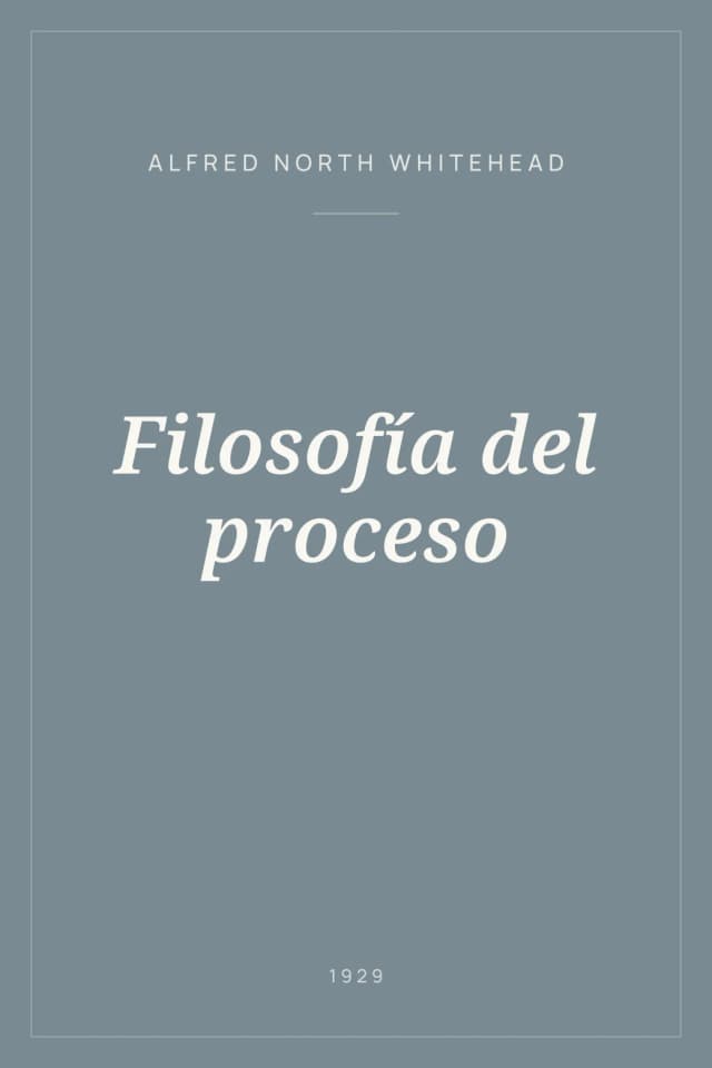 Portada de Filosofía del proceso