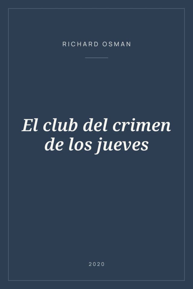 Portada de El club del crimen de los jueves