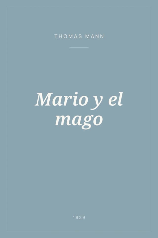 Portada de Mario y el mago