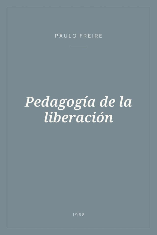 Portada de Pedagogía de la liberación
