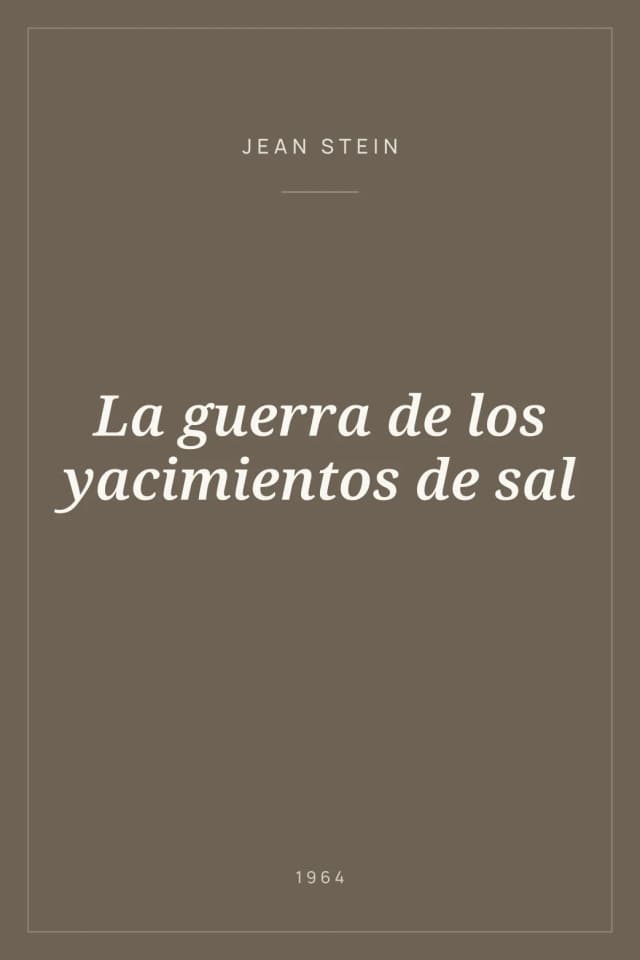 Portada de La guerra de los yacimientos de sal