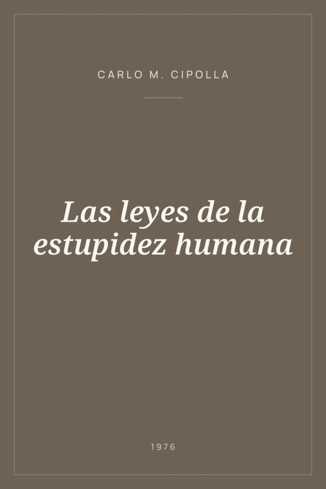 Portada de Las leyes de la estupidez humana