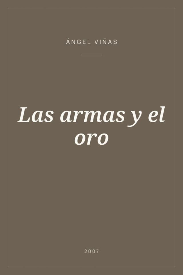 Portada de Las armas y el oro