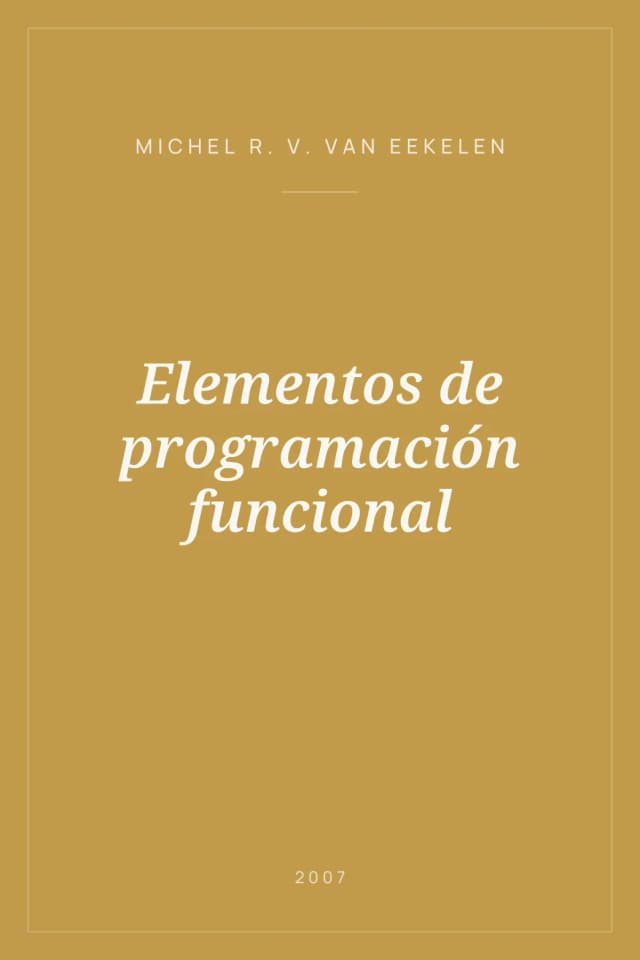 Portada de Elementos de programación funcional