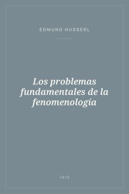 Portada de Los problemas fundamentales de la fenomenología
