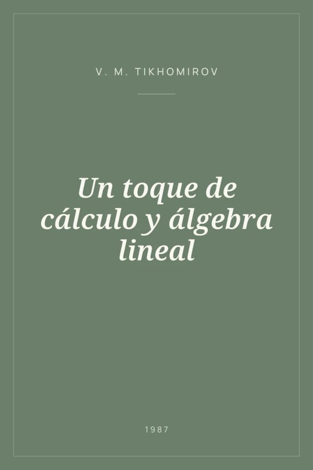 Portada de Un toque de cálculo y álgebra lineal
